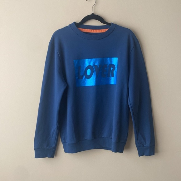 House of Holland Lover Graphic Sweatshirt Navy Blue Crewneck size XL - Picture 3 of 8